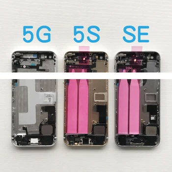 

10Pcs For iphone 7 Plus 7G 5 5S 5C SE 6G 6S 6P 6SP Battery Back Cover Middle Chassis Frame Full Housing Assembly with Flex Cable