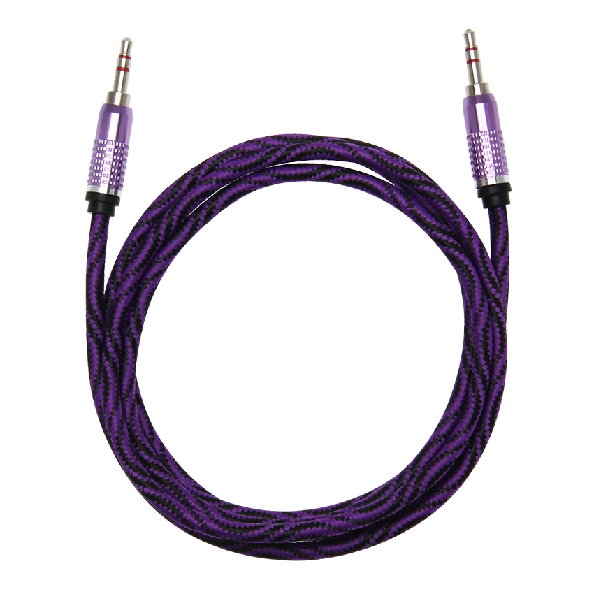 Male Male Python Crocodile Pattern Snake Skin Audio Cable Audio Cable Extension Hi Fi Stereo Headphone 3 5 Jack Cable 50pcs lot