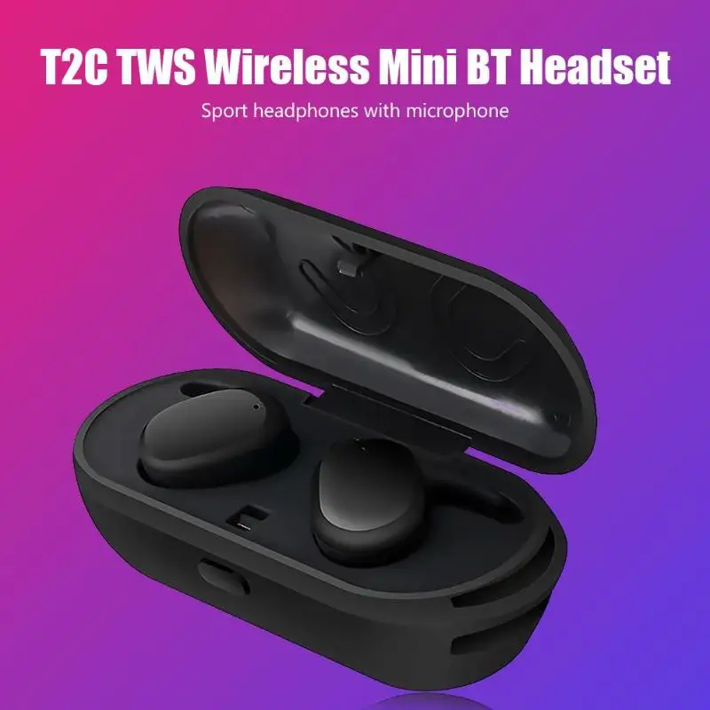 T2C TWS Беспроводные Bluetooth 5,0 наушники стерео наушники капельки наушники с микрофоном Высокая чувствительность для Xiaomi huawei Прямая