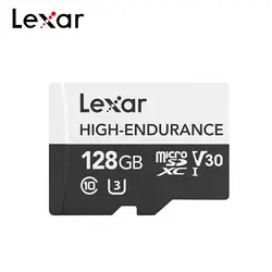 Оригинальный Lexar высокая выносливость Micro SD карта 32 Гб 64 Гб 128 ГБ V10 V30 SDHC SDXC C10 карта памяти Microsd карта для хранения видео