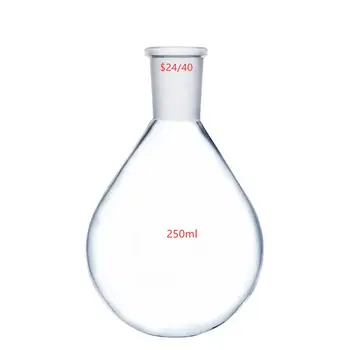 

250ml,24/40,Glass Recovery Flask,Pyriform,Kjeldahl,Rotary Evaporator Bottle