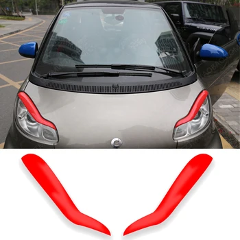 

2Pcs Car Headlight Eyebrow Eyelids ABS Stickers Trim Cover For Mercedes Smart 451 Fortwo 2009-2014 Car Styling Accessories