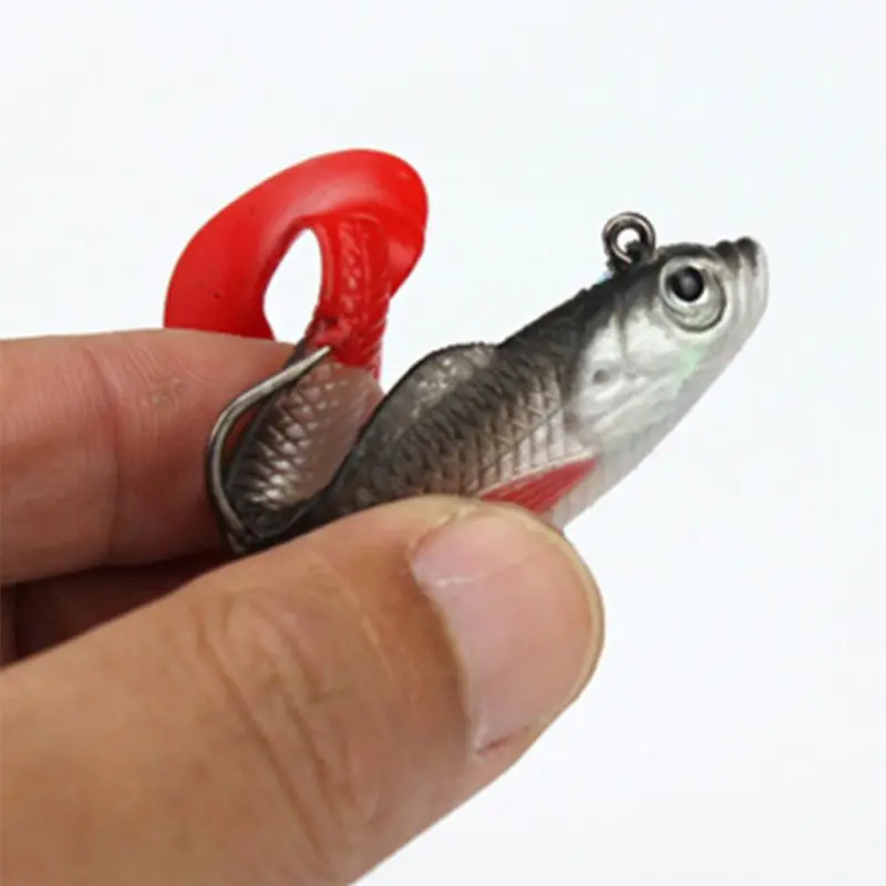 5 шт. Мягкая приманка крюк Jig Head Curl хвост для доставки прикорма и оснастки Шестерни