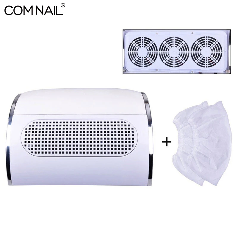 Aspirador de pó com Forte Bolsas de pó para Unha Coletor de pó Equipamento do Prego Sucção Polonês Ventiladores Mais Limpo Poderoso Unha 2 3