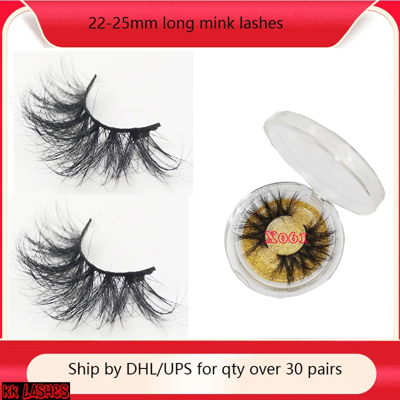 

Long 3D Mink False Eyelashes Natural Long Soft Premium Real Mink False Lashes Women Makeup Reusable Eyelashe private label