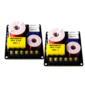 

2PCS 2 Way 100W Speaker MKP Treble 3200Hz Bass Frequency Divider Circuits Home Theater Hifi Stereo Audio Crossover Filters