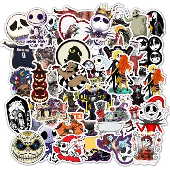 

50PCS Halloween Cute Cartoon Pumpkin Stickers Lantern Pegatina To Motorcycle Laptop Skateboard Bike PS4 Guitar Helmet Sticker