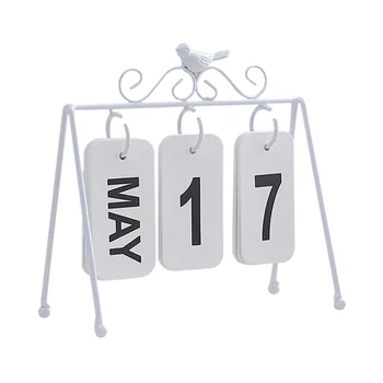 

Iron Bird School DIY Home Study European Style Office Crafts Stationery Desktop Calendar Printing Page Flip Decorations Gifts