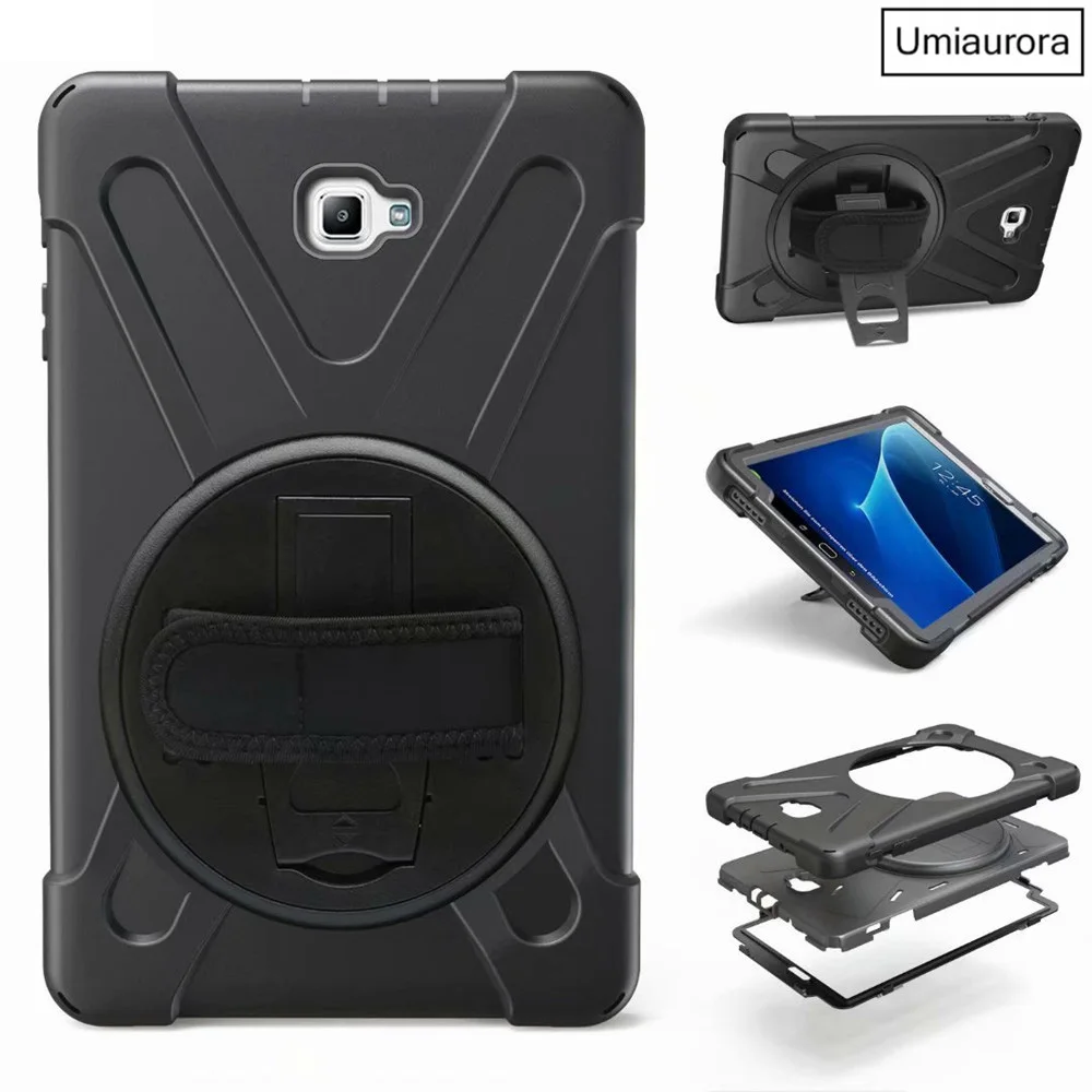 Armadura Heavy Duty para Samsung Galaxy Tab a6 101 Polegadas 2023 T580 Sm-t580 Sm-t585 s Caneta Sm-p580 Sm-p585 Stand Capa à Prova de Choque Case