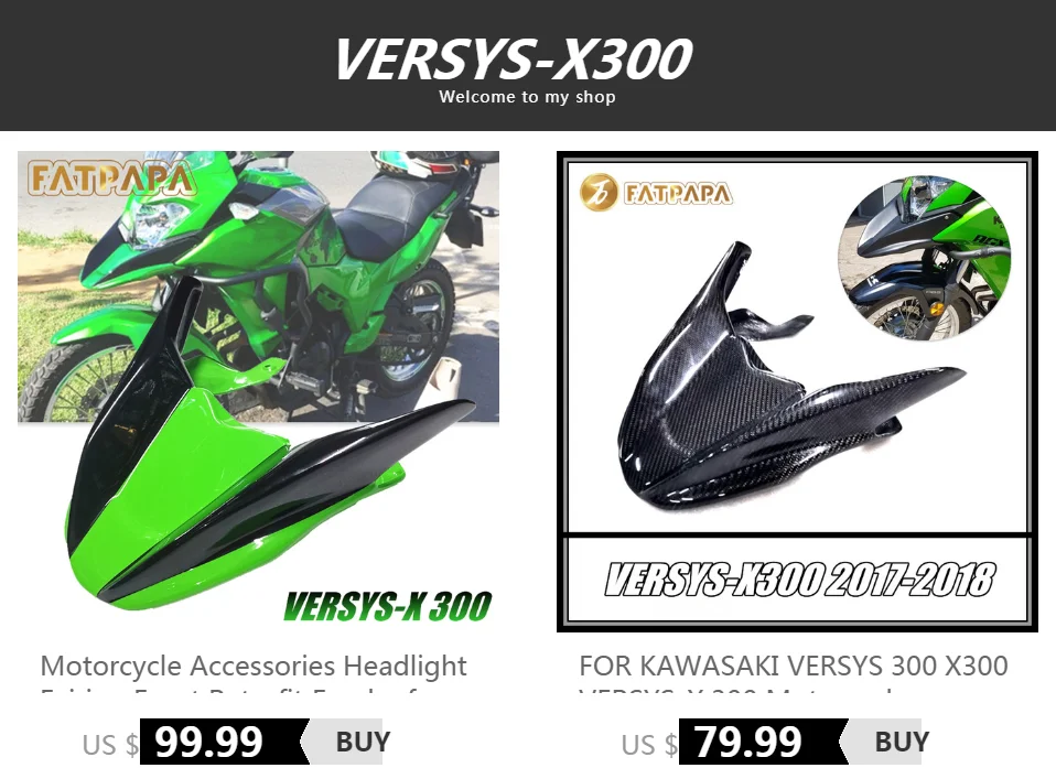 Для KAWASAKI Versys300 Versys X300 Versys X-300 аксессуары для мотоциклов матовый черный ABS фара обтекатель переднее модифицированное крыло