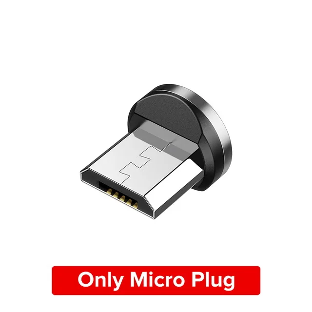 GETIHU 360 вращающийся магнитный кабель для iPhone 11 XS X Pro Max samsung Xiaomi huawei Micro usb type C зарядный шнур для телефона - Цвет: For micro usb Plug
