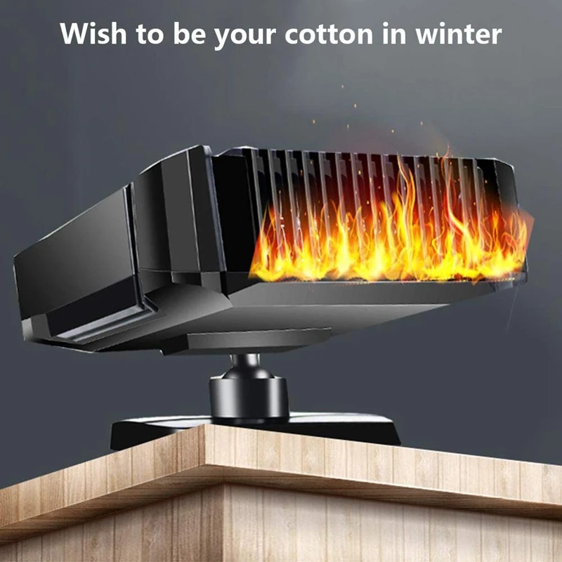 Портативный автомобильный обогреватель, 12 В 150 Вт Подогрев/охлаждение 2 в 1 Функция, лобовое стекло Defogger defoster, быстрый нагрев Demister, L