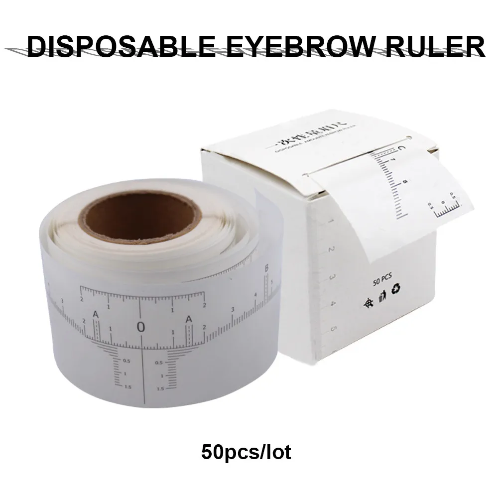 

Disposable Eyebrow Stencil Makeup Microblading Measure Tattoo Ruler Beauty Tool Eye Brow Stencil Eyebrow Line Profesional