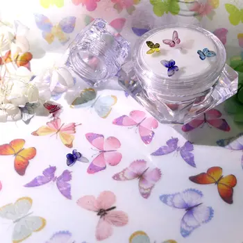 

Nail Art Deco Three-dimensional Butterfly Large shrink film 10 small butterfly mini nail decoration DIY resin butterfly patch