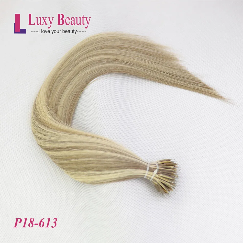 # P18/613 LuxyBeauty 1" 1 г/шт. нано-наращивание волос искусственные волосы одинаковой направленности микро кольцо нано бусина волосы микро звено наращивание волос 8 цветов - Цвет: # P18/613