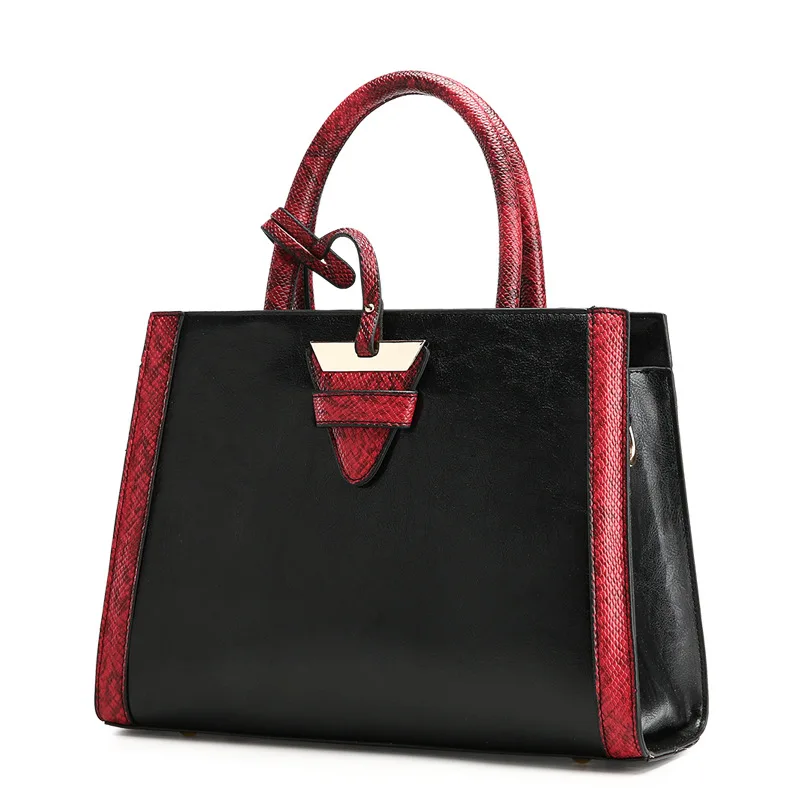 

Europe And America Light Luxury Snakeskin Print Handbag 2018 New Style WOMEN'S Bag Fashion Release Buckle Shoulder Oblique Bag