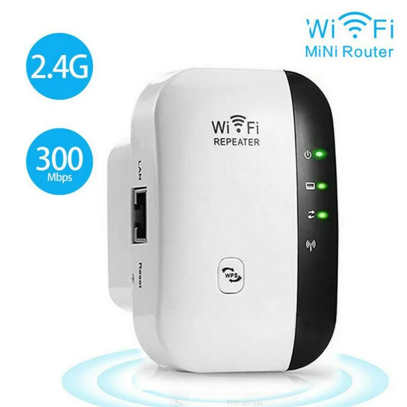 

2.4GHz 300Mbps Wireless WiFi Repeater Network Signal Amplifier Range Extender EU/UK/US Standard Plug