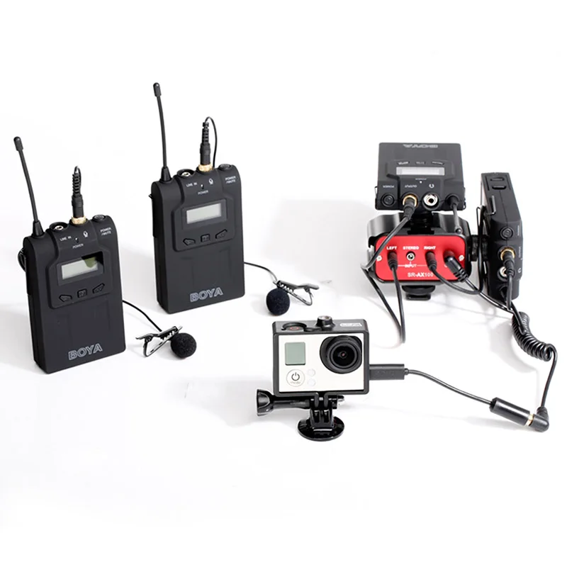 

Wireless Lavalier Microphone Mic Transmitter Receiver for DSLR Camcorder Audio Recorder OD889
