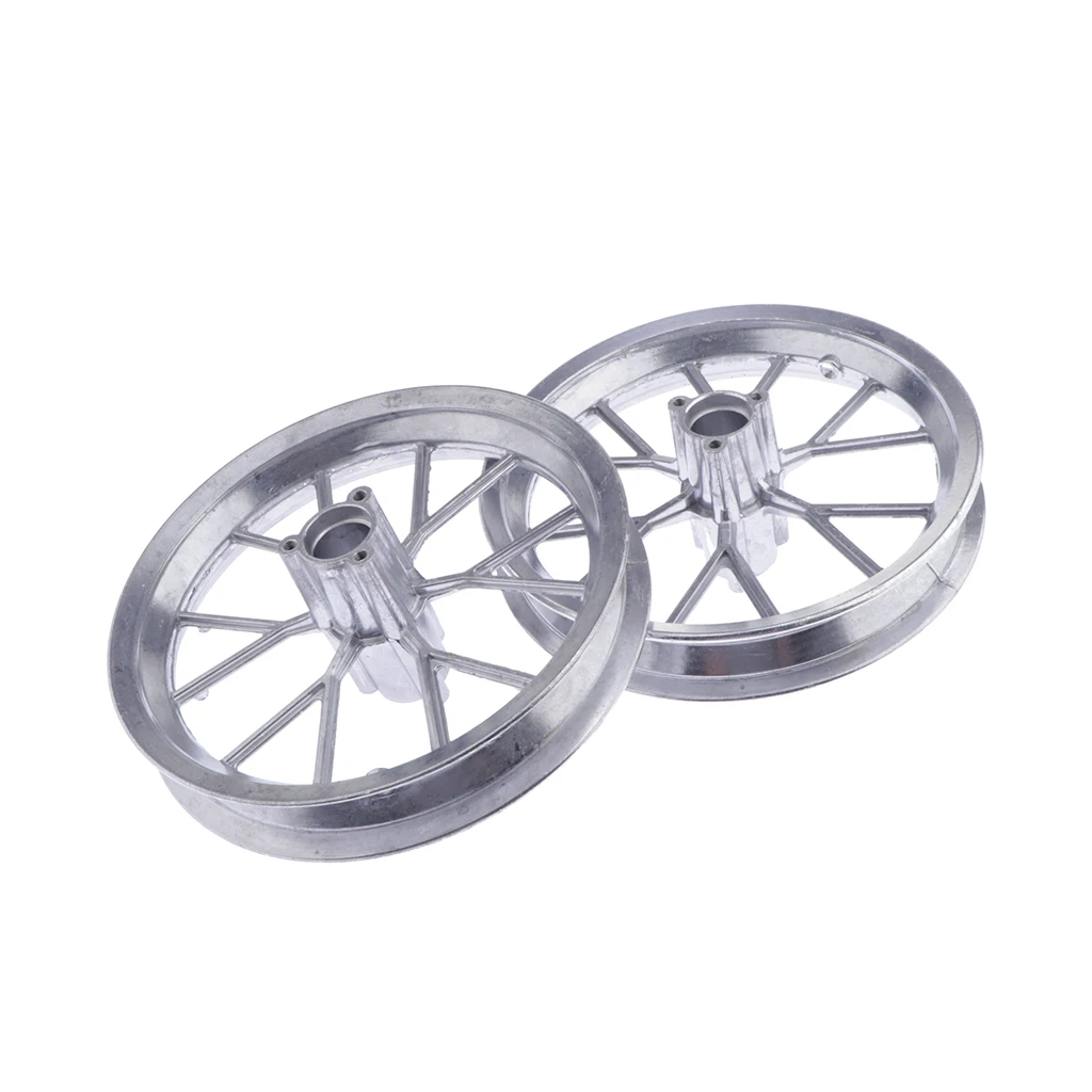 1 Pair Front Rear 12 1/2 x 2.75 Tire Wheel Rim Replacement for 49cc Mini Moto Pocket Dirt Bike, Silver
