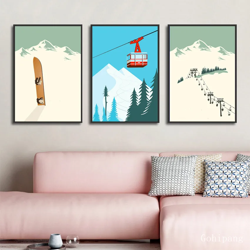 Nordic-Decoration-Home-Vintage-Winter-Landscape-Posters-and-Prints-Painting-Abstract-Skiing-Sports-Canvas-Art-Wall (2)