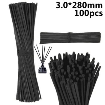 

Black Fiber Diffuser Sticks Reeds Rattan Replacement Refill Fibre 28cm*3mm 100x