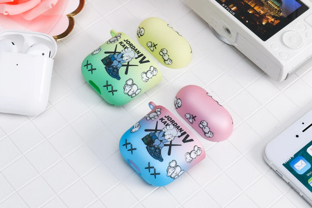 Беспроводной чехол для наушников для Airpods 2 1 чехол s милая улыбка простой окрашенный мультяшный Жесткий Чехол Для Air Pods чехол на Airpod Hoesje