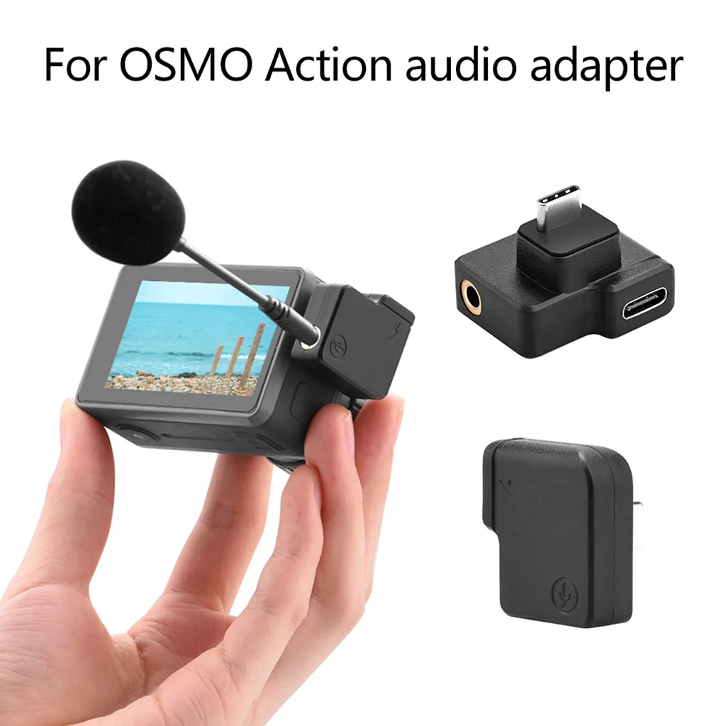 Адаптер для микрофона с двойной внешней резьбой до 3 5 мм DJI OSMO Action Accessories Pocket PTZ Camera