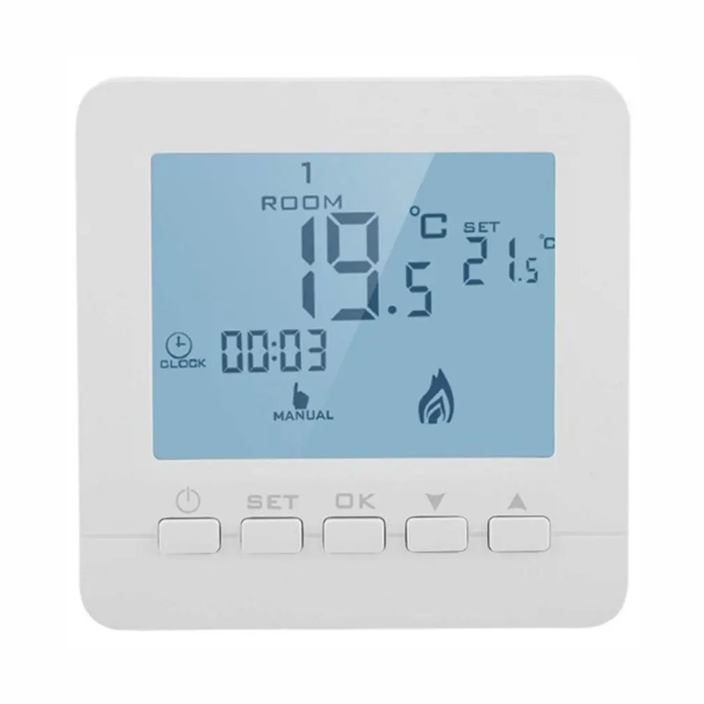 High Accuracy Weekly Programmable Boiler Thermostat With 0.5C Swing