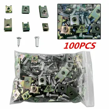 

U-Shaped Car sturdy parts Gasket Door Panel New 100PCS Automotive fasteners