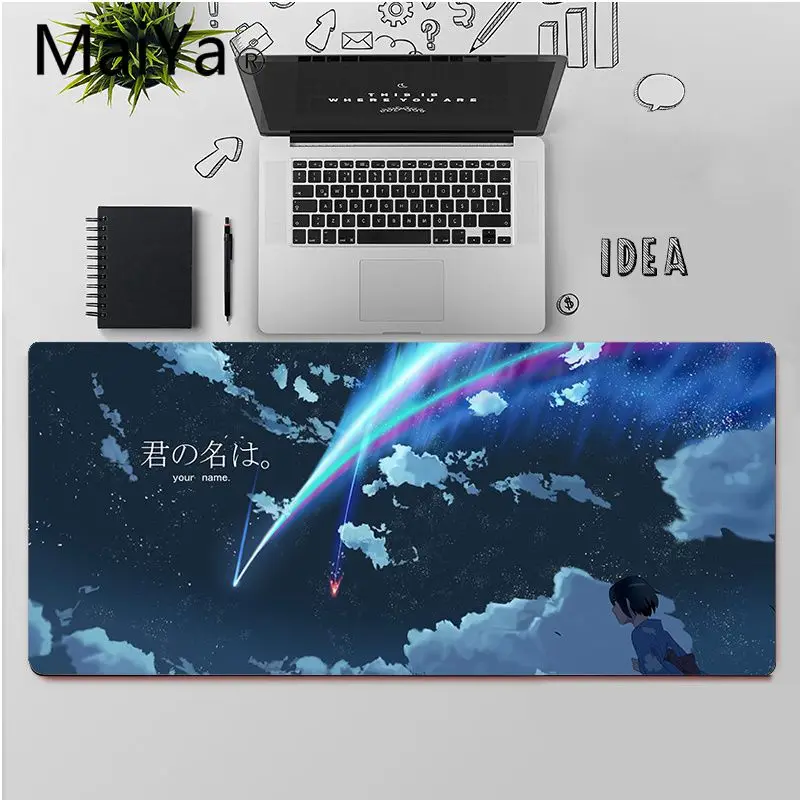 Maiya Top Quality Anime your name Unique Desktop Pad Game Mousepad Free Shipping Large Mouse Pad Keyboards Mat