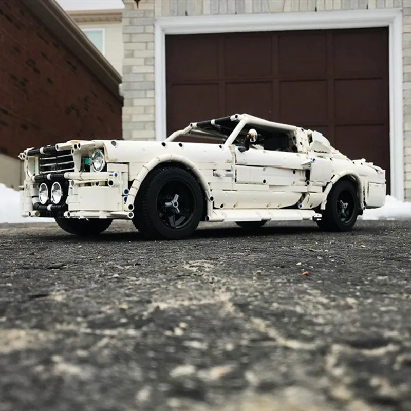 Классический 1967 Ford Eleanor Mustang Racing приспособление для автомобиля Technic MOC-14616 строительные блоки кирпичи детские игрушки DIY подарок на день рождения - Цвет: Only building blocks