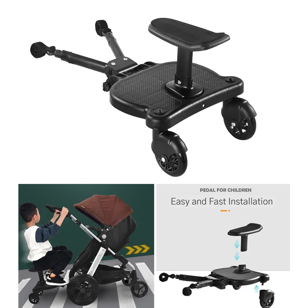 Baby Trolley Organizer Stroller Pedal Adapter Twins Hitchhiker Second Child Auxiliary Trailer Kids Standing Plate Scooter
