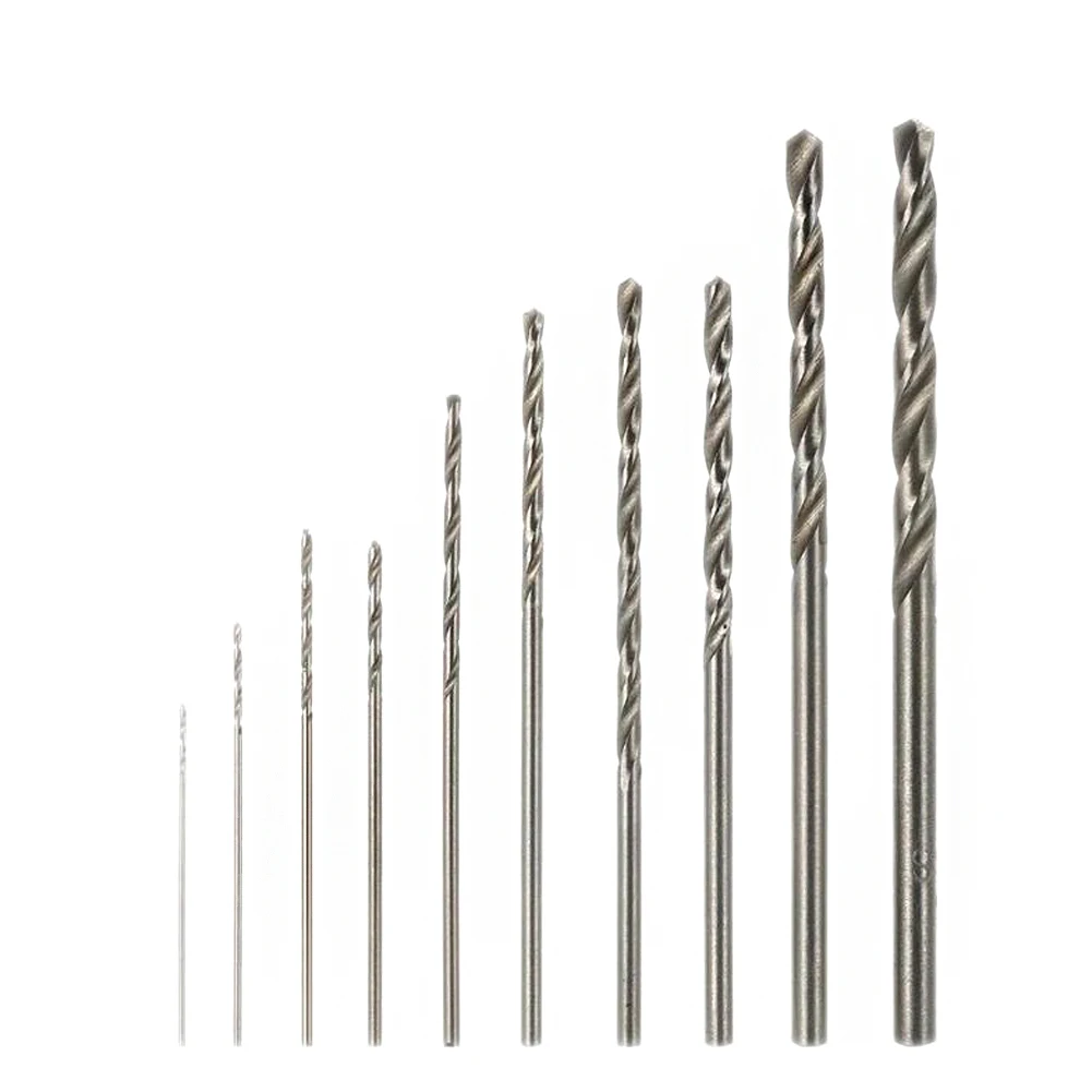 

10Pcs HSS High Speed White Steel Twist Drill Bit Set For Dremel Rotary Tool New 831B