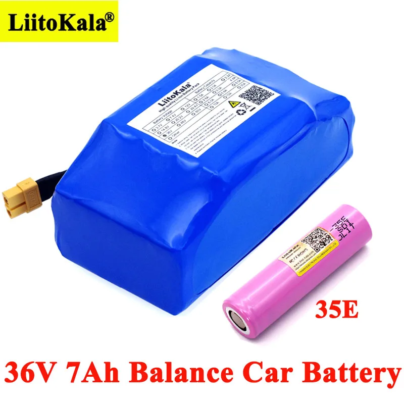 

Liitokala 36V 7Ah INR18650-35E 2 wheel electric scooter self balancing 18650 lithium battery pack for Self-balancing Fits