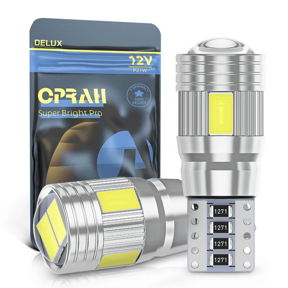 Светодиодная лампа Canbus T10 W5W 2 шт. без ошибок 12 В 6000K 5630 6SMD с клиновым цоколем |