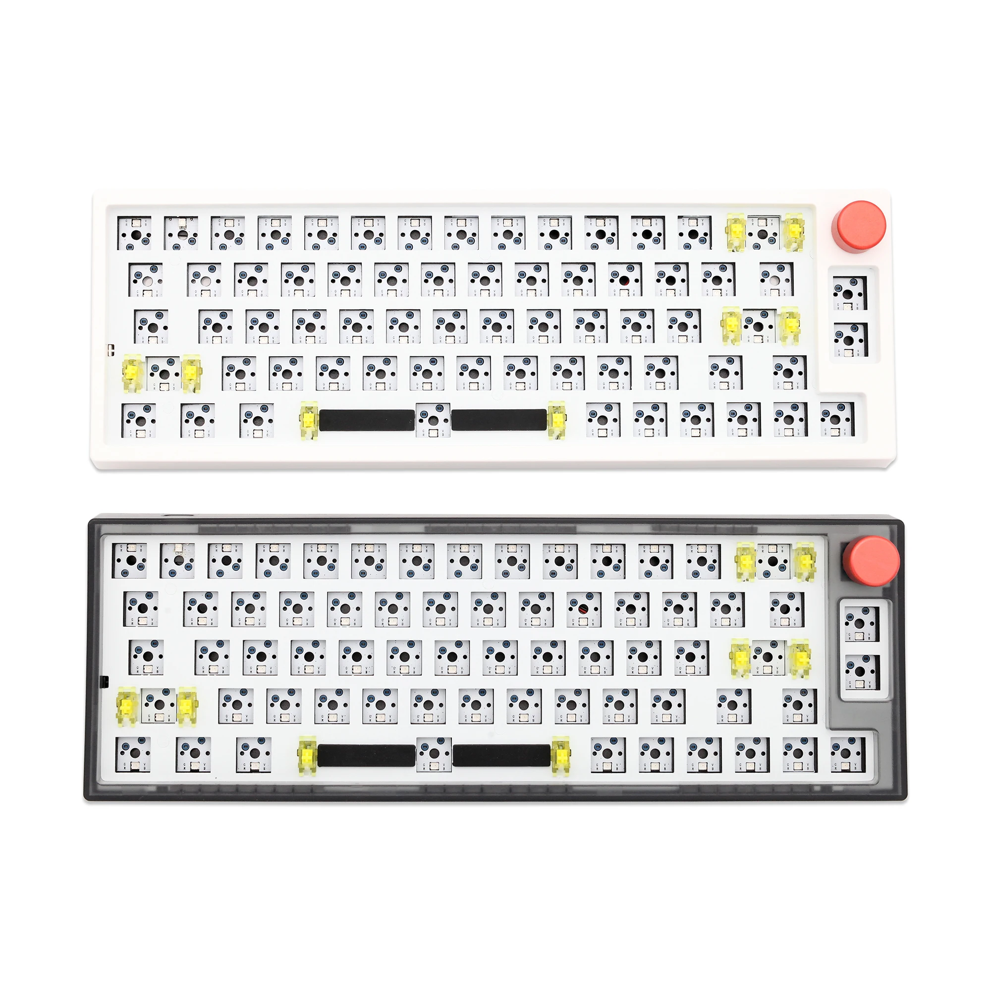 Dukharo 66 VN66 65% Rotary Knob 3 Mode Wireless Mechanical Keyboard kit hot swappable switch lighting effect RGB type c 2.4G BT |