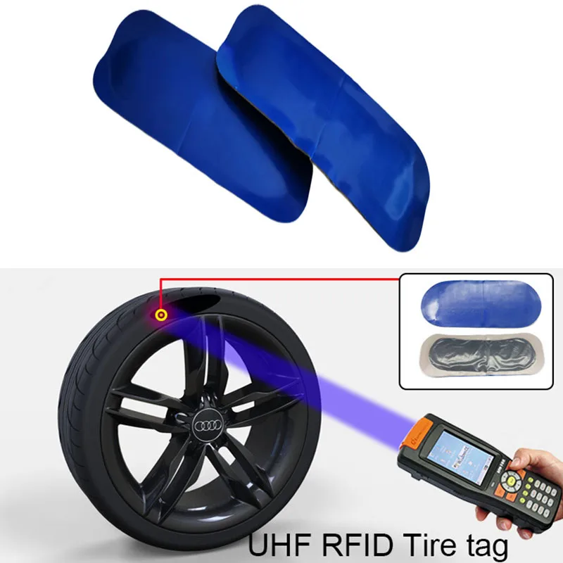 Длинный диапазон RFID резиновые шины патч тег UHF этикетка наклейка 860 ~ 960 МГц Alien H3