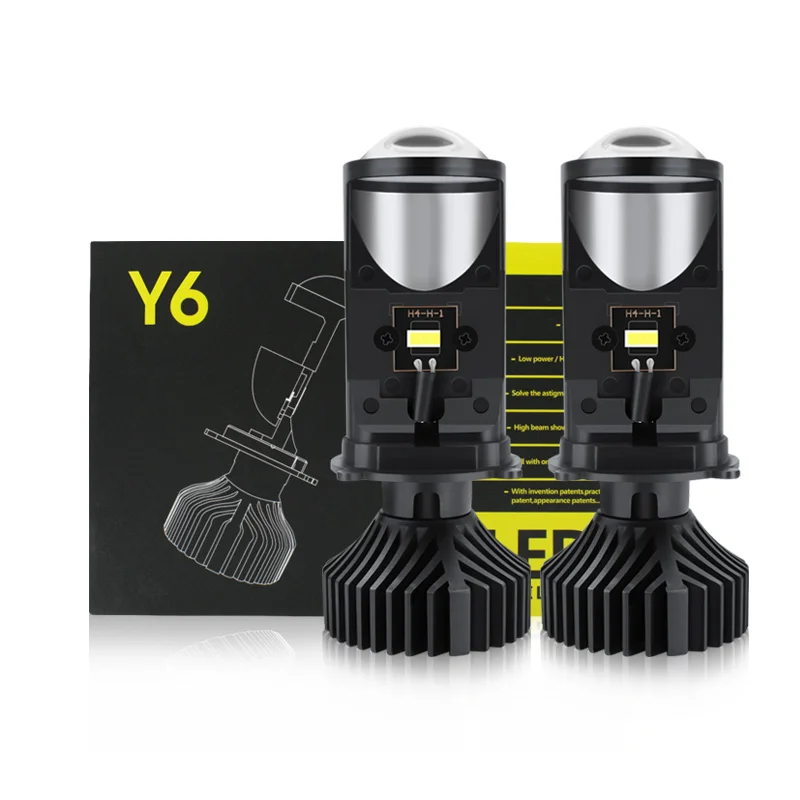 2Pcs Car headlights 90W/pair lamp H4/9003/HB2 Hi/Lo led double H4 LED lens projector20000LM lampada led Canbus 12v 24V bulb