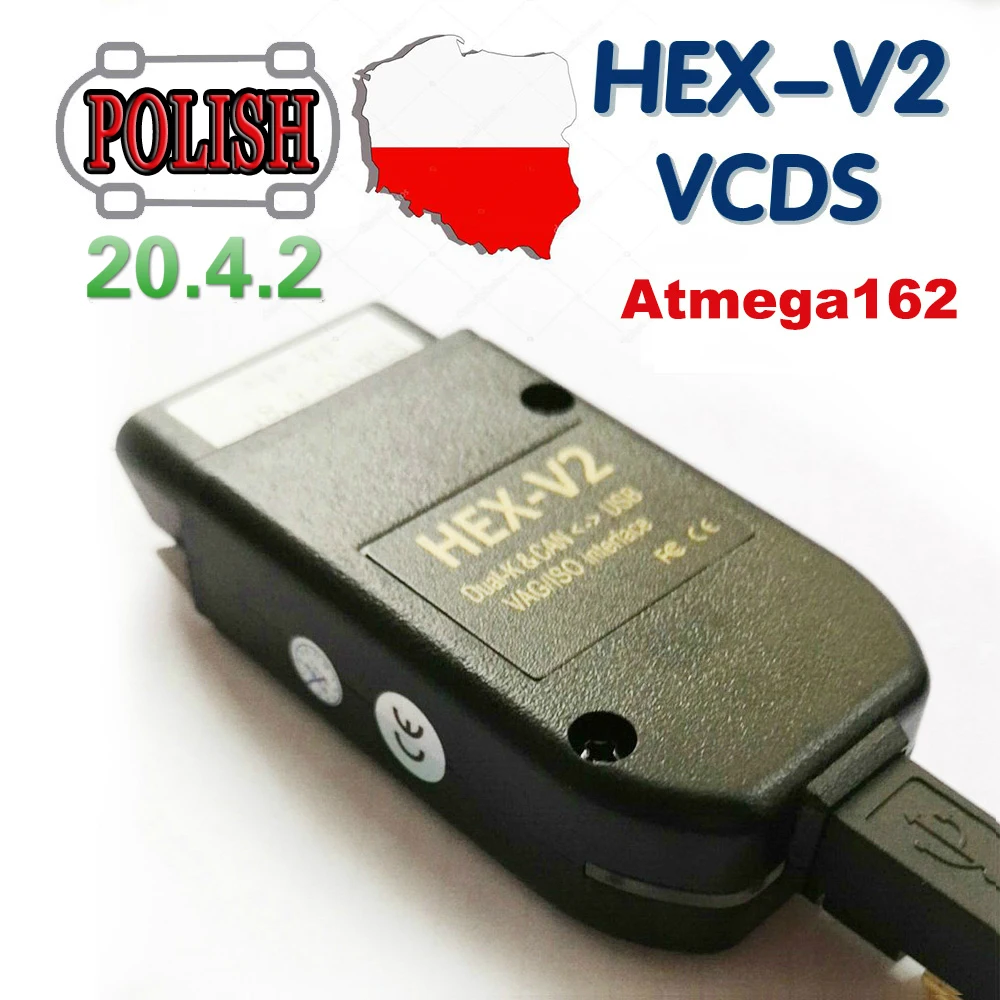 

2020 Newest HEX V2 Interface Auto Scaner VAG COM 20.4.1 VAG COM 20.4 FOR VW AUDI Skoda Seat VCDS 20.4.2 English Polish ATMEGA162