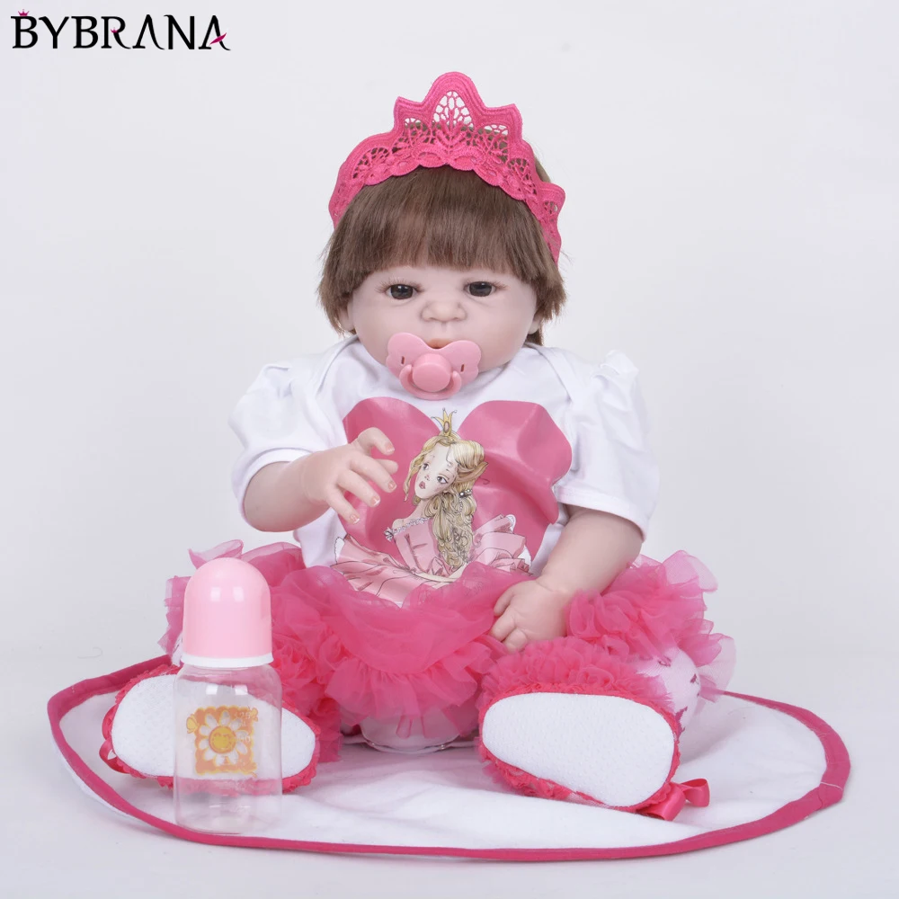 Реалистичная кукла Reborn из силикона 23 дюйма 58 см|dolls hair synthetic|hair dollsynthetic dolls |