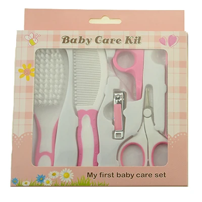 6 pcs pink G Детские ножницы для ногтей, 10 шт., кусачки для волос, щетка для детей, триммер для ногтей для мальчиков, детей - Цвет: 6 pcs pink G