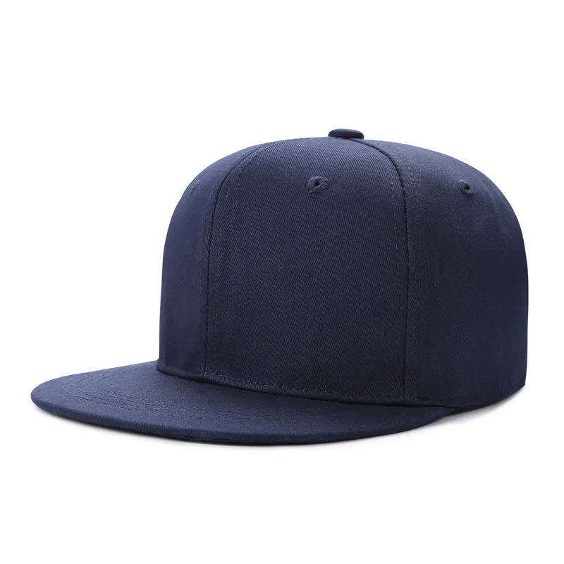Бренд XaYbZc хип-хоп шапки для мужчин и женщин бейсболки Snapback сплошной цвет хлопок кость Европейский стиль классический модный тренд - Цвет: Navy Blue
