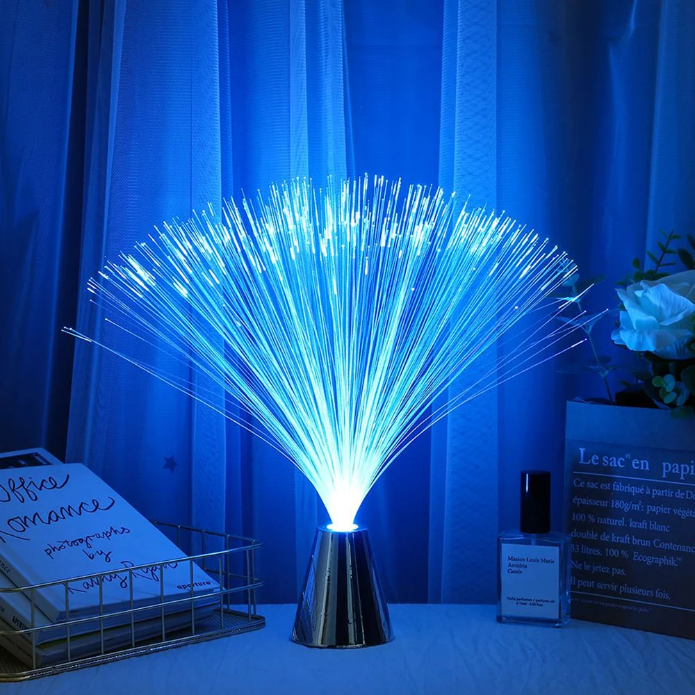 LED Romantic RGB Color Change LED Fiber Lantern Light Holiday Wedding Battery Powered Valentine Party Decorative Light Beam 9