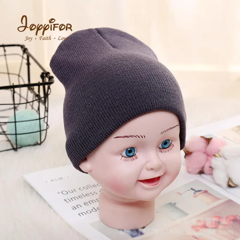 Joyyifor/23 шт., детская шапка унисекс, детская шапка на весну-осень, Теплая Зимняя шерстяная вязаная шапочка-бини, шапка для маленьких мальчиков и девочек, От 1 до 4 лет для младенцев - Цвет: Цвет: желтый