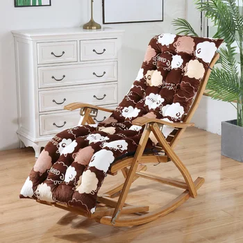 

Solid long Cushion Mat For Recliner Rocking Rattan Chair Folding Thick Garden Sun Lounge Seat Cushion Sofa Tatami Mat No Chair