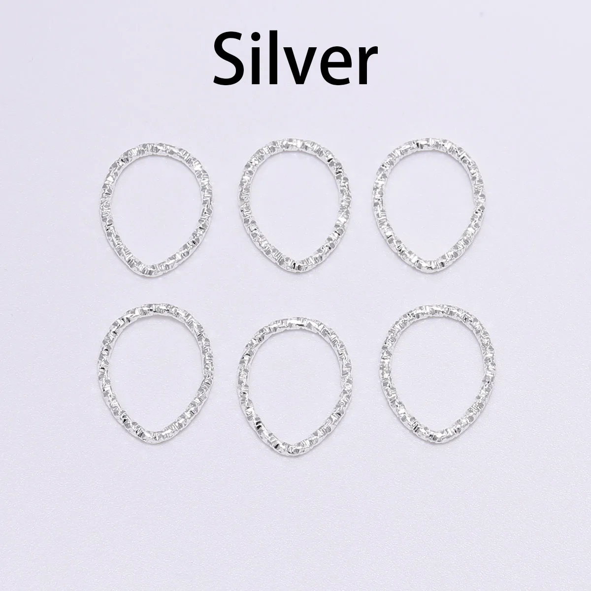 50pcs/lot 16.5mm New Style Silver Gold star Jump Rings Twisted Split Rings Spacer Connectors For Jewelry Making Making Supplies - Цвет: Silver