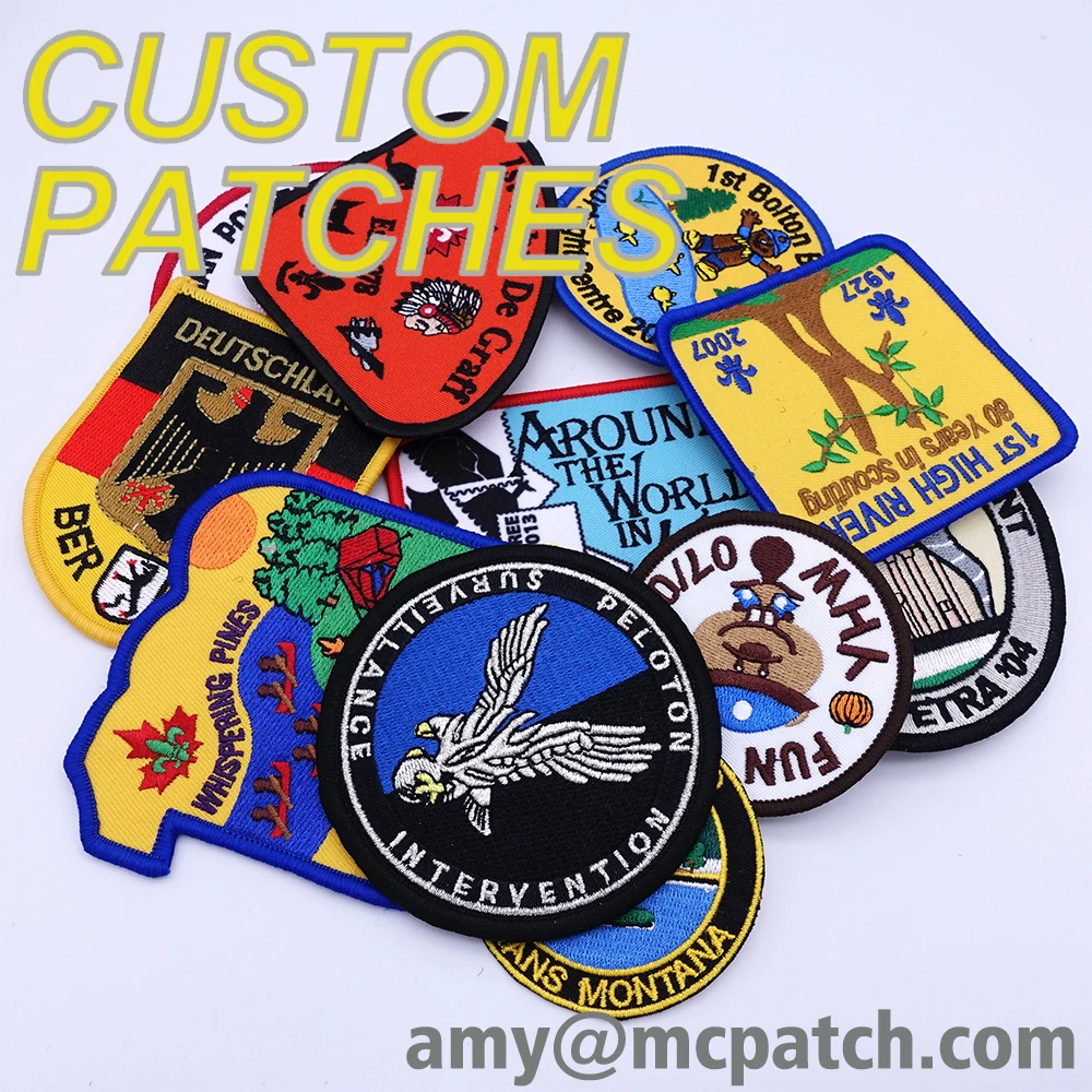 Buy Custom Your Personalized Embroidery Patch Name logo Iron On Biker Army  Hook Badges PVC Rubber Woven Patches For Clothing Sticker Online - 360  Digitizing - Embroidery Designs