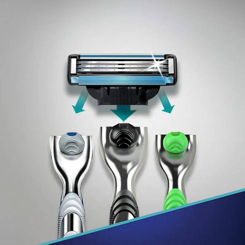 8PCS Original Gillette Mach 3 Blade Men Shaving Cassettes Shaving Mak3 Shaving Cartridge Mach3 Replaceable Razor 5