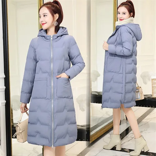 

Cotton Coat Women's Mid-length 2018 Winter New Style Korean-style Hooded Students Warm Cotton-padded Clothes BF Coat Slim Fit Co