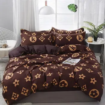 

48 Luxury Bedding Sets Duvet Cover Bed Sheet Pillowcase Brief Stripe Set Full King Queen Twin Size Bedding Set